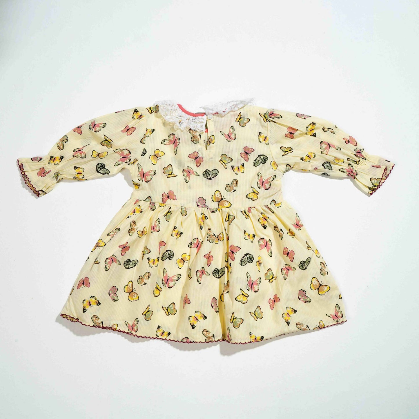 New Born Girls Frock Yellow