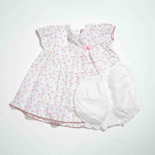 Load image into Gallery viewer, NEW BORN GIRLS FROCK - WHITE AOP
