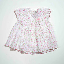 Load image into Gallery viewer, NEW BORN GIRLS FROCK - WHITE AOP
