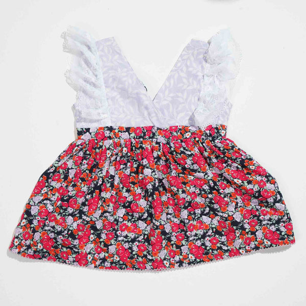 NEW BORN GIRLS FROCK - MULTI COLOR