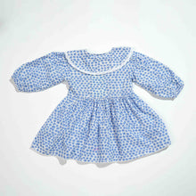 Load image into Gallery viewer, NEW BORN GIRLS FROCK - BLUE AOP
