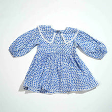 Load image into Gallery viewer, NEW BORN GIRLS FROCK - BLUE AOP
