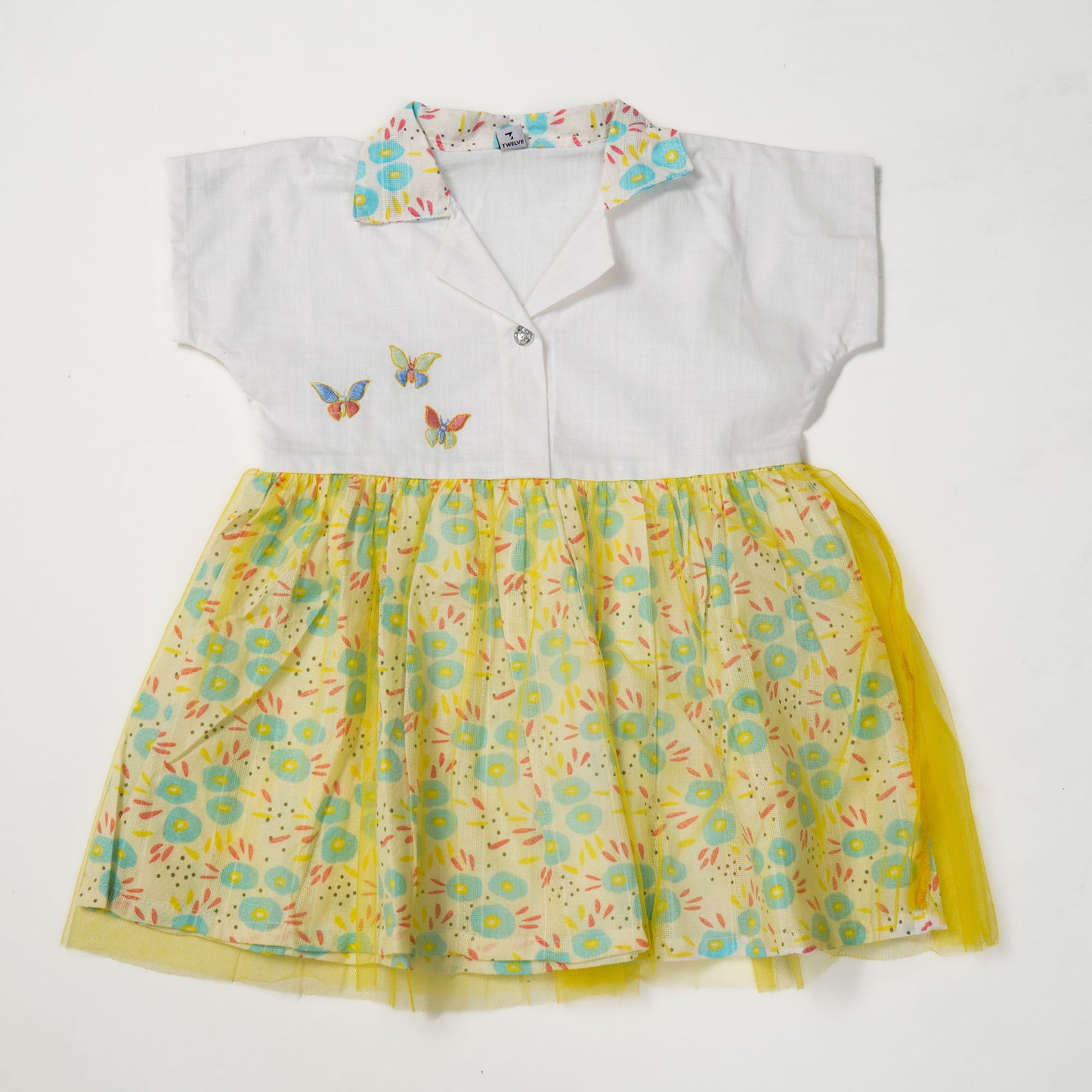 New Born Girls Yellow Frock