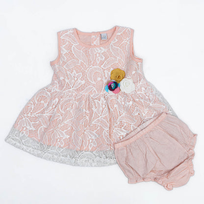 New Born Pink Girls Frock