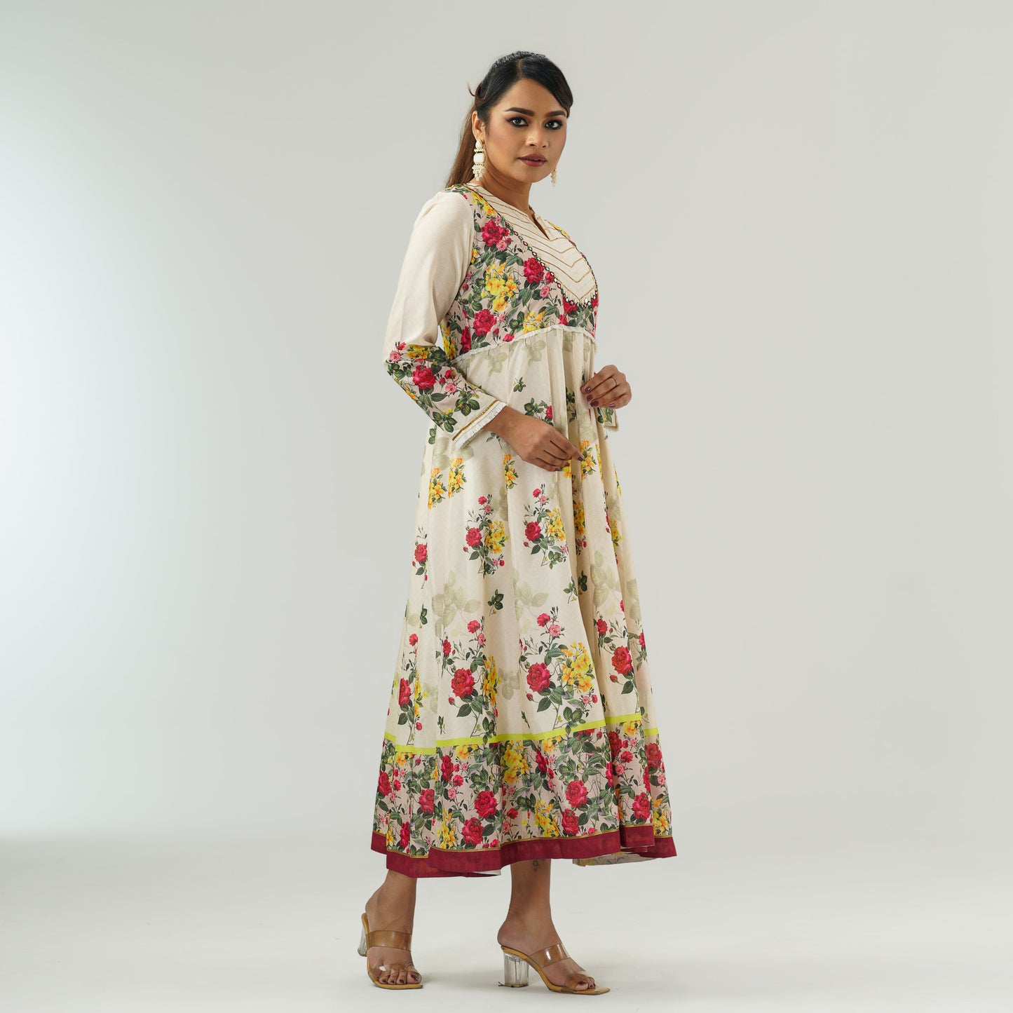 Womens Ethnic Multi Color Gown