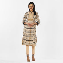 Load image into Gallery viewer, ETHNIC KURTI- BEIGE
