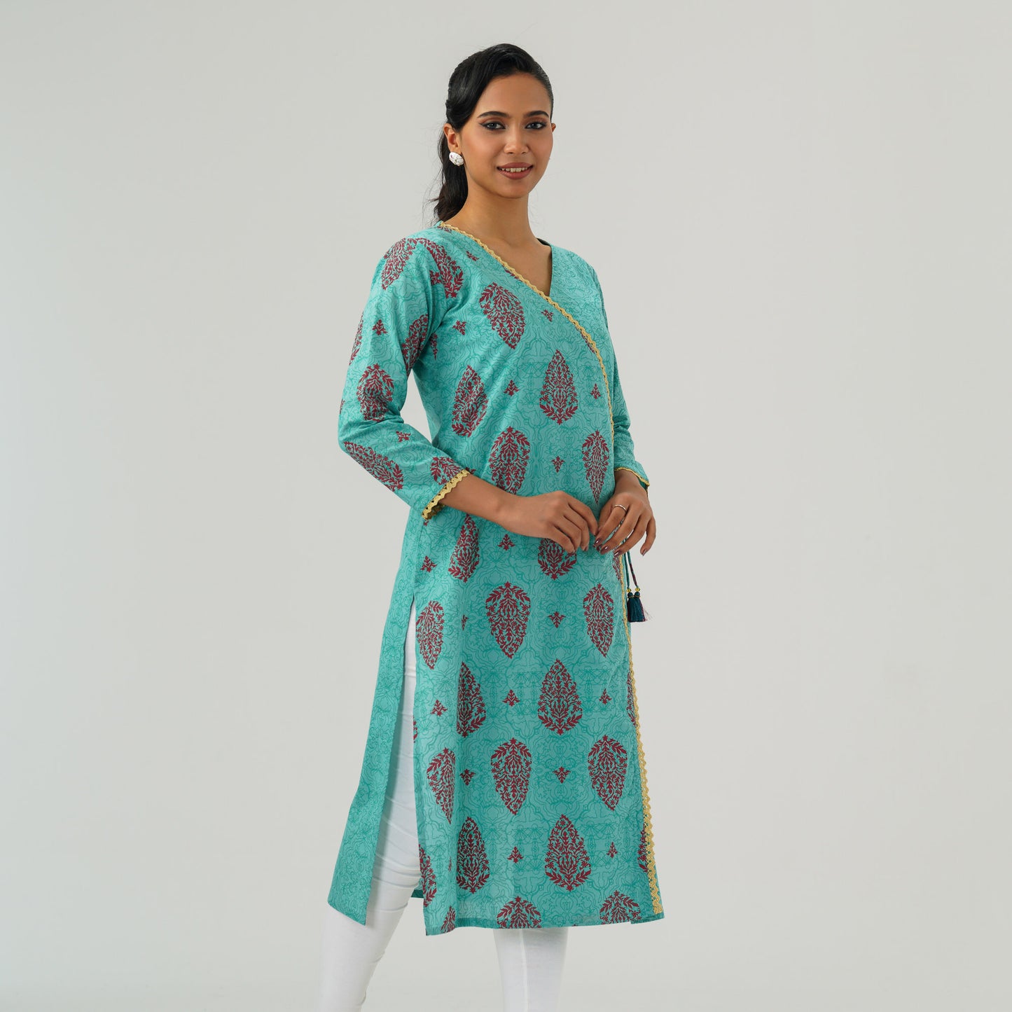 Womens Deep Pastel Cotton Kurti