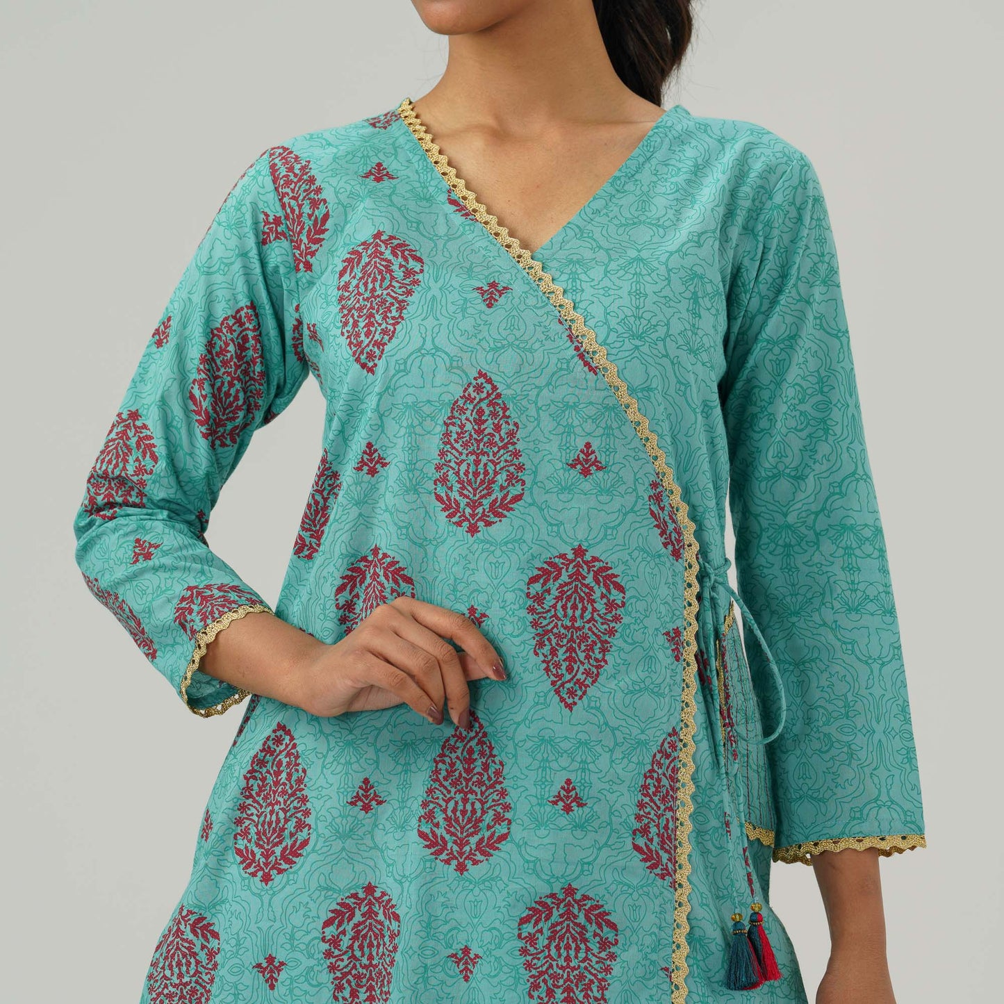 Womens Deep Pastel Cotton Kurti