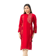 Load image into Gallery viewer, Women Red Two-Tone Kurti
