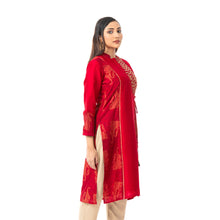 Load image into Gallery viewer, Women Red Two-Tone Kurti
