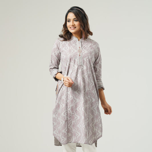 Womens Beige  Ethnic Tunic