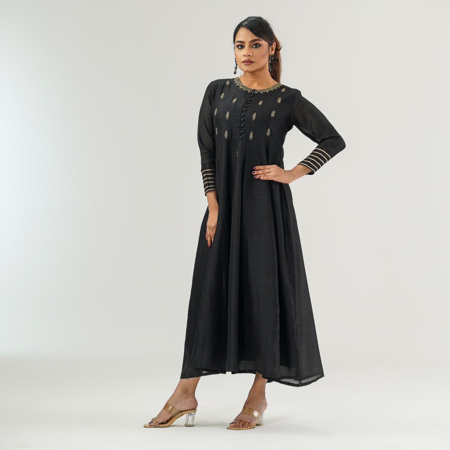 Womens Black Premium Kurti