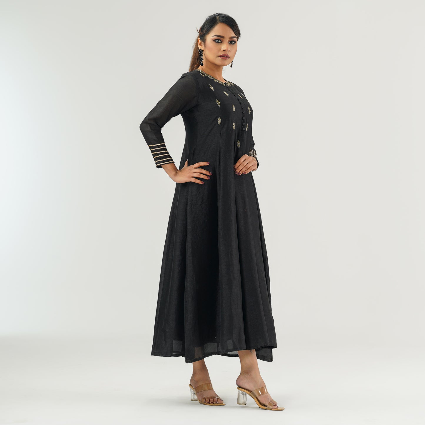 Womens Black Premium Kurti