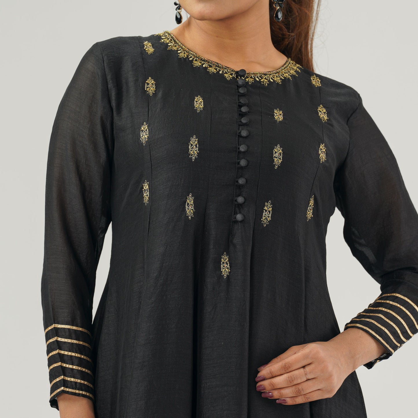 Womens Black Premium Kurti