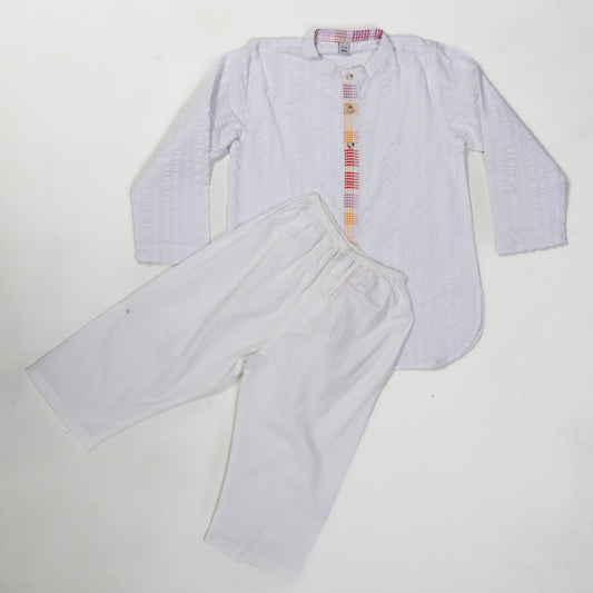 Newborn Boys White Panjabi Set