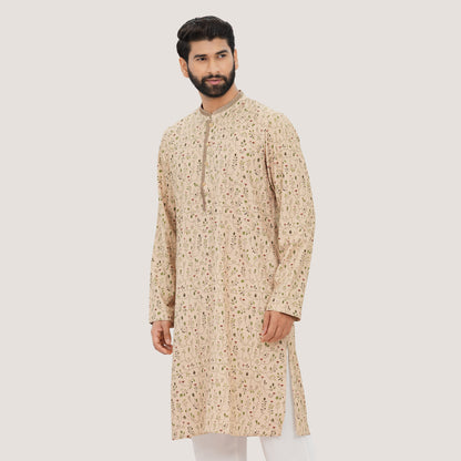 Men's Beige Panjabi