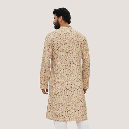 Men's Beige Panjabi