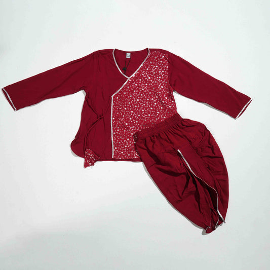 New Born Boys Panjabi-Maroon