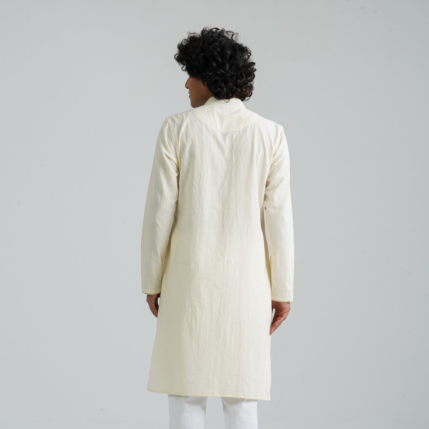 Mens Vanilla White Panjabi