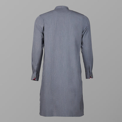 Mens Grey Strip Premium Panjabi