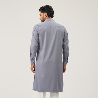 Mens Grey  Premium Panjabi