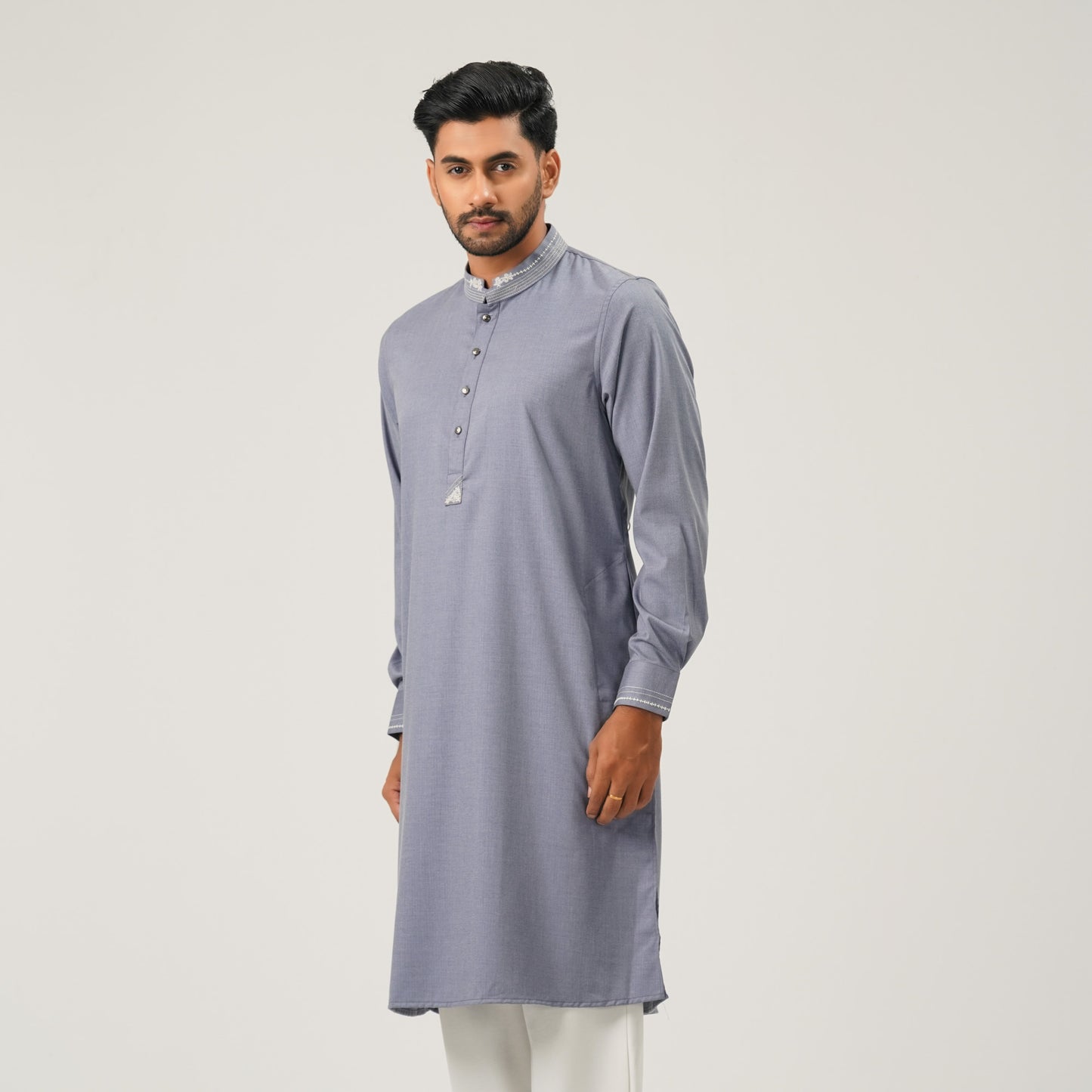 Mens Grey  Premium Panjabi