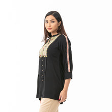 Load image into Gallery viewer, Womens Black Linen Top
