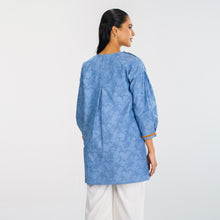 Load image into Gallery viewer, Women Blue Ethnic Top
