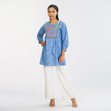 Load image into Gallery viewer, Women Blue Ethnic Top
