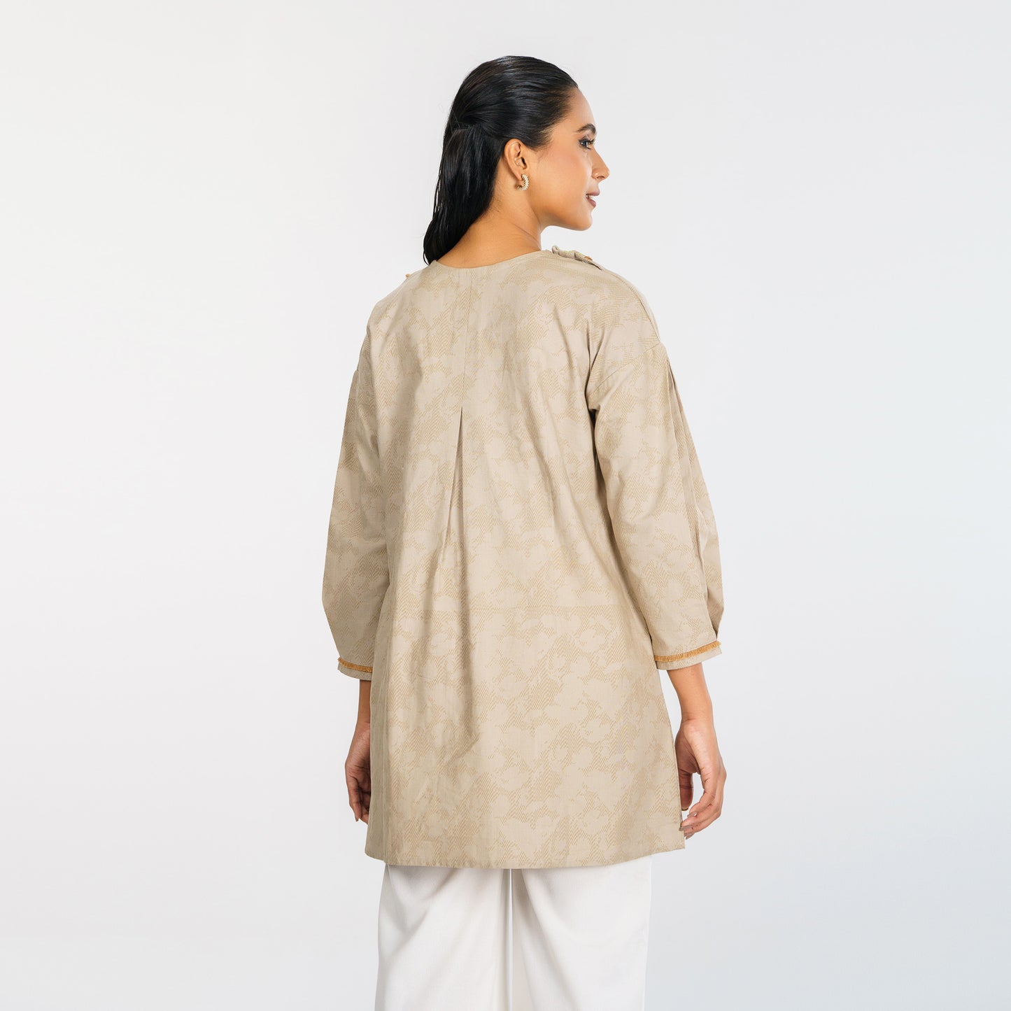 Women Beige Ethnic Top