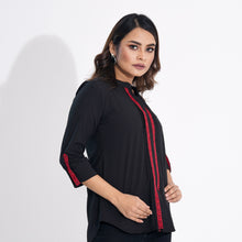 Load image into Gallery viewer, Women Black Ethnic Top
