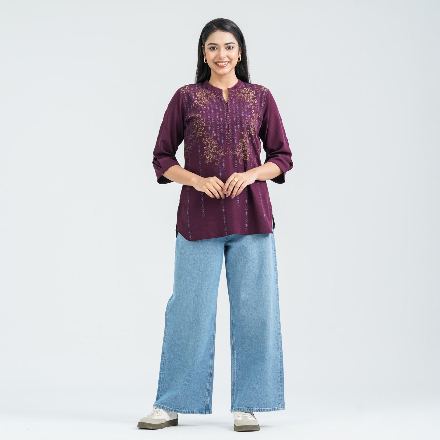 Women’s Violet Silk Top