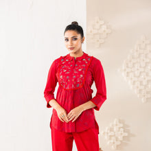 Load image into Gallery viewer, ETHNIC TUNIC-RED
