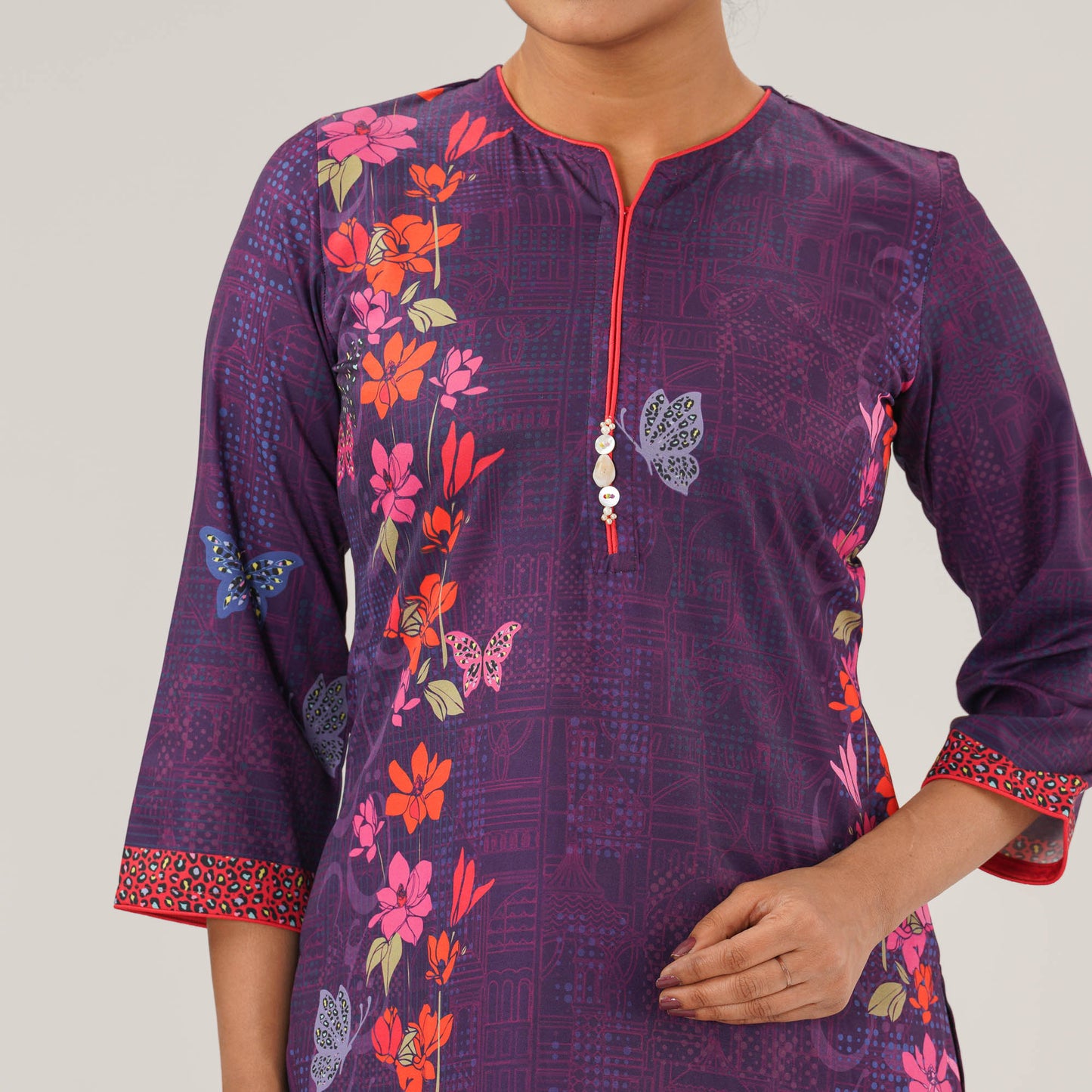 Womens Ethnic Violet  Tunic