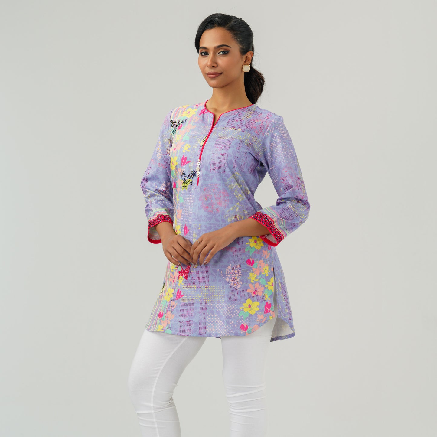 Womens Ethnic Lavender  Tunic