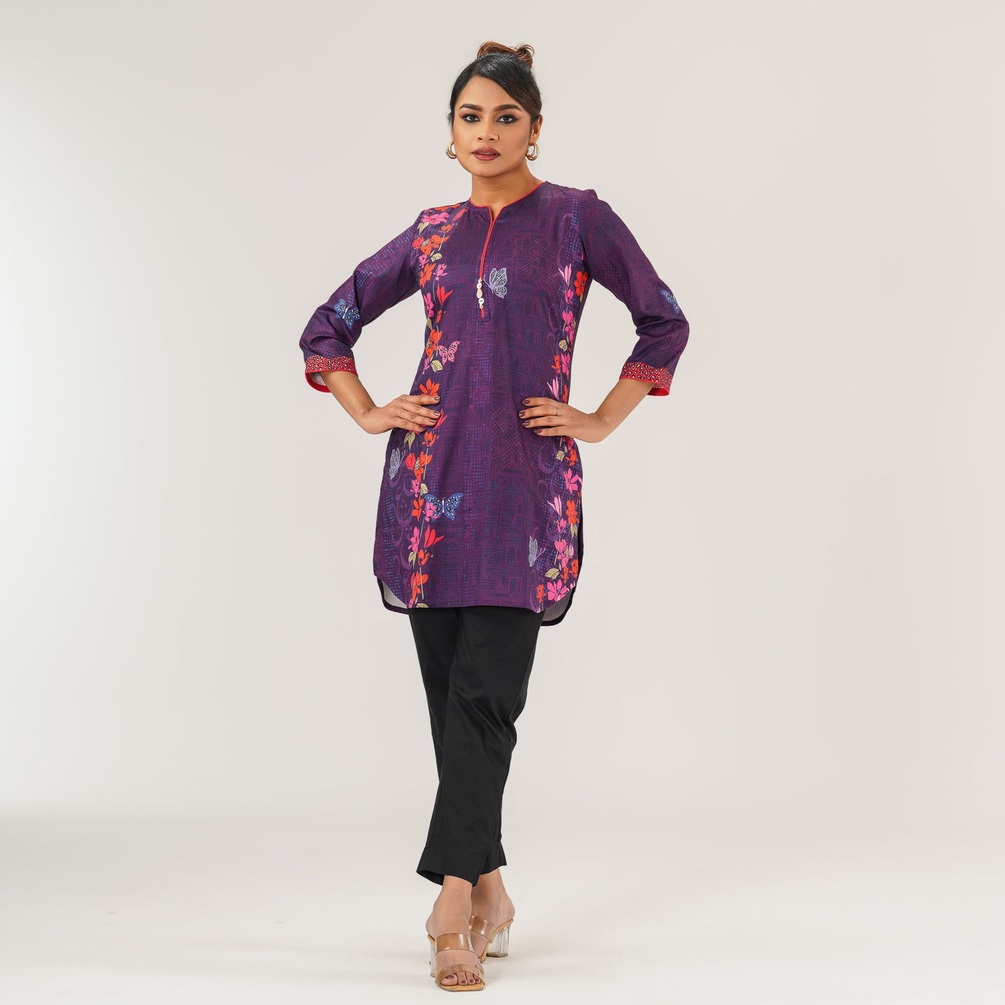 Womens Ethnic Violet  Tunic