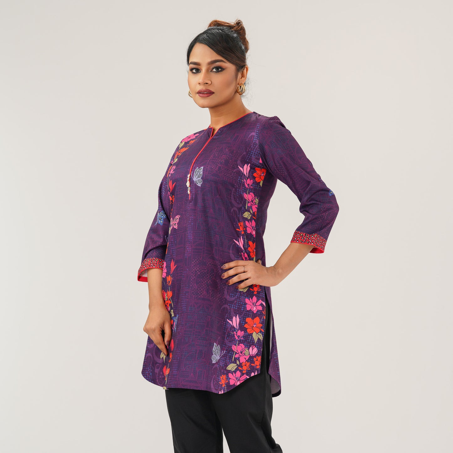 Womens Ethnic Violet  Tunic