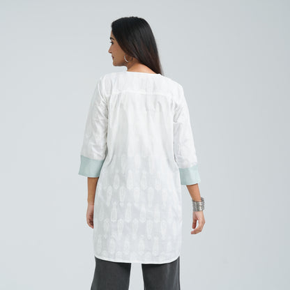 Women’s White Viscose Tunic