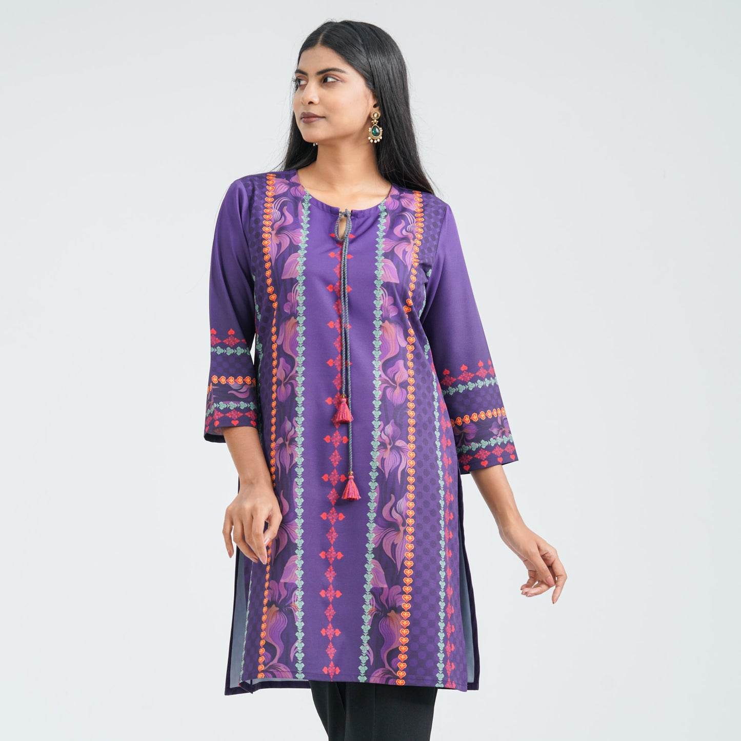Women’s Purple Blended Cotton Tunic