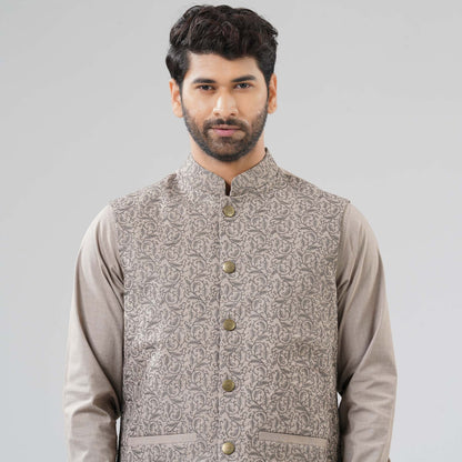 Mens Bronze Brown Panjabi Set
