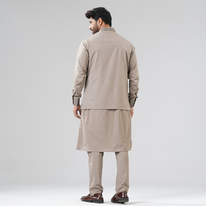 Mens Bronze Brown Panjabi Set
