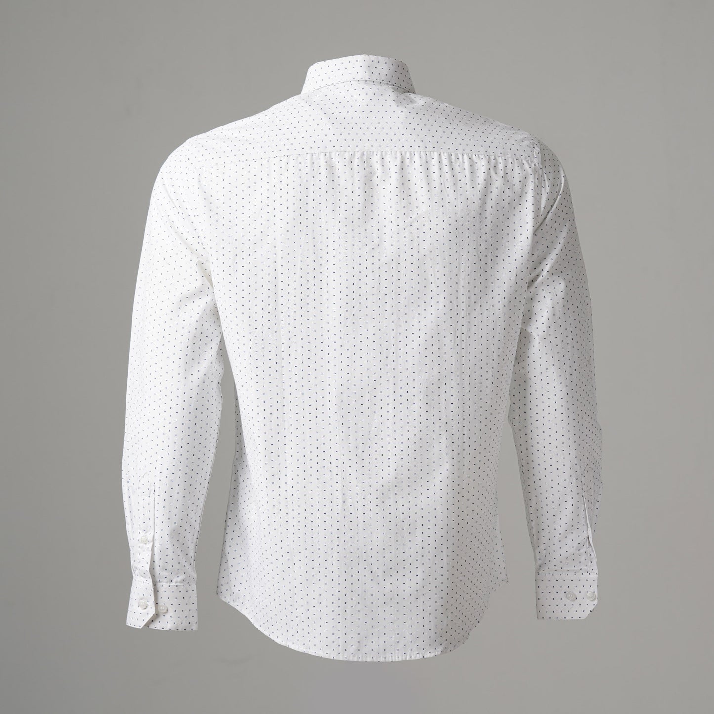 Mens White Blue Formal Shirt