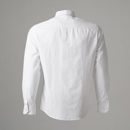 Mens White Blue Formal Shirt