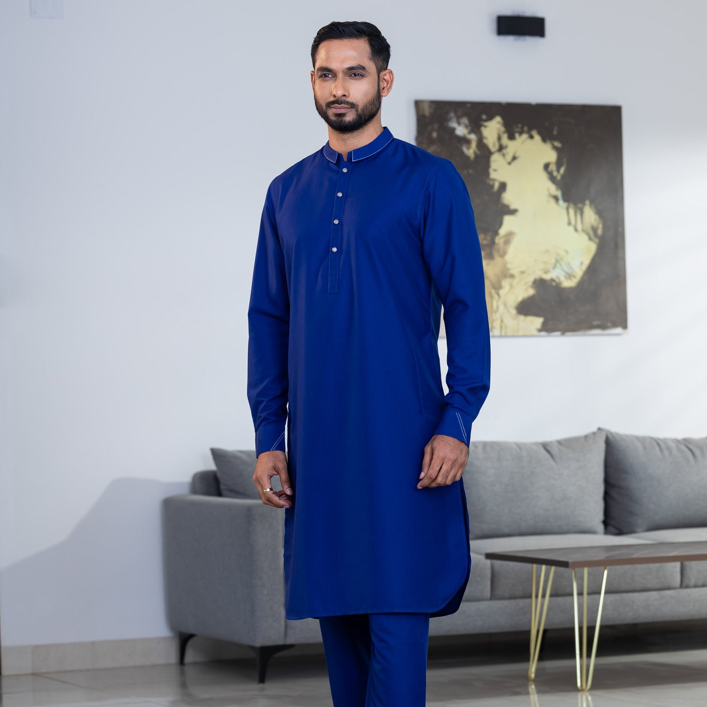 Mens Royal-Blue Kabli Set