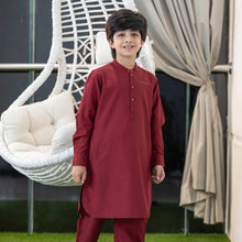 Load image into Gallery viewer, Boy&#39;s Maroon Embroidered Kabli
