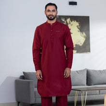 Load image into Gallery viewer, Men&#39;s Maroon Embroidered Kabli Set
