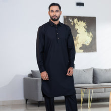 Load image into Gallery viewer, MENS EMBROIDERY KABLI-BLACK
