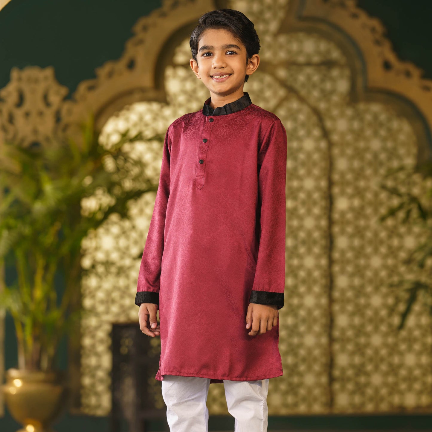 Boys Maroon Panjabi
