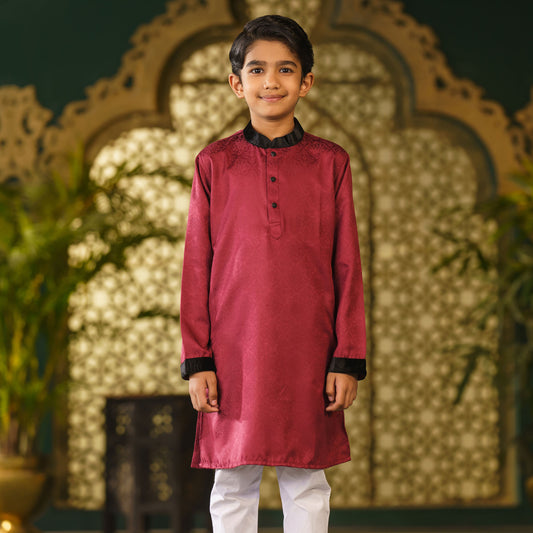 Boys Maroon Panjabi