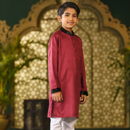 Boys Maroon Panjabi